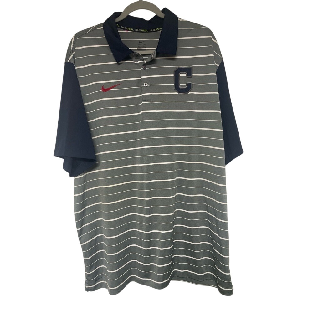 Cleveland Guardians Nike MLB Golf Stripe Polo‎ Shirt Mens XXL